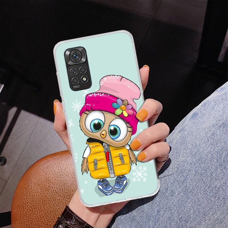 Cute Owl Hearts Lover Phone Case For Xiaomi Redmi Note 15 14 13 12S 12 11 Pro Plus 14S 11S 11E 10 10S 11T 5G Personalized Cover