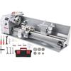 1100W Mini Metal Lathe 220MMx750MM Variable-Speed Metal Lathe RPM Metal Milling Machine Digital Milling Metal Lathe with 3-Jaw Chuck, MT5 Spindle
