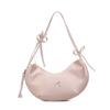 2025 Fashionable New Glossy PU Half Moon Shoulder Bags Solid Zipper High Quality Stylish Design Exquisite Armpit Bags for Women