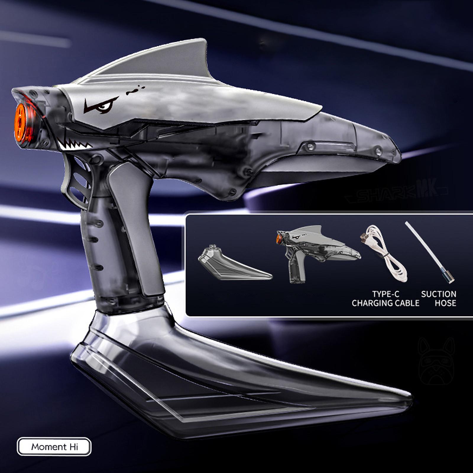 

Electric Water Gun Large Capacity Rapid Fire Water Blaster with LED Light Effects Fully Automatic Water Shooter for Kids Outdoor Play One Size