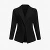 Women Autumn Winter Tailored Collar Long Sleeve Solid Color Suit Coat Cardigan