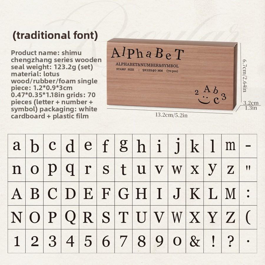 Retro Typewriter Style Number And Letter Seal Set For Diy Paper Art
