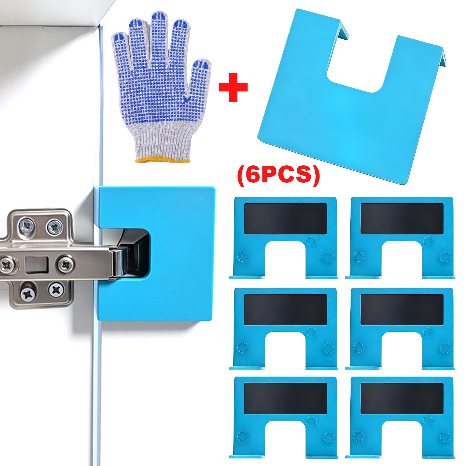 

6Pcs Adjustable Accurate Guide Magnetic Cabinet Door Hinge Installation Fixed Plate for Home Kitchen Bathroom Cabinet Drawer China Mainland