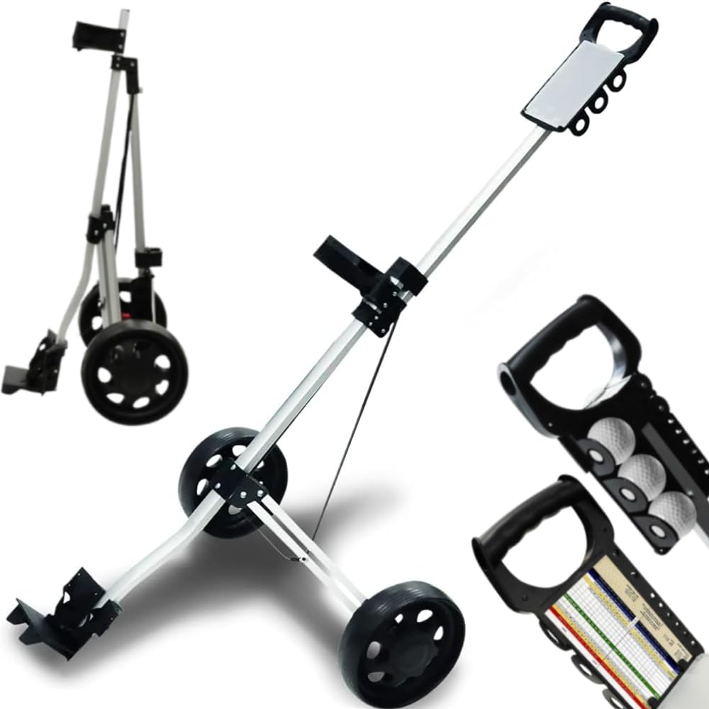 

Тележка для гольфа для крепления гольфа и с двумя колесами для перевозки клюшек по ходу раунда life_mart [Easy Bag] Складывается, Компактная, Портативная,
