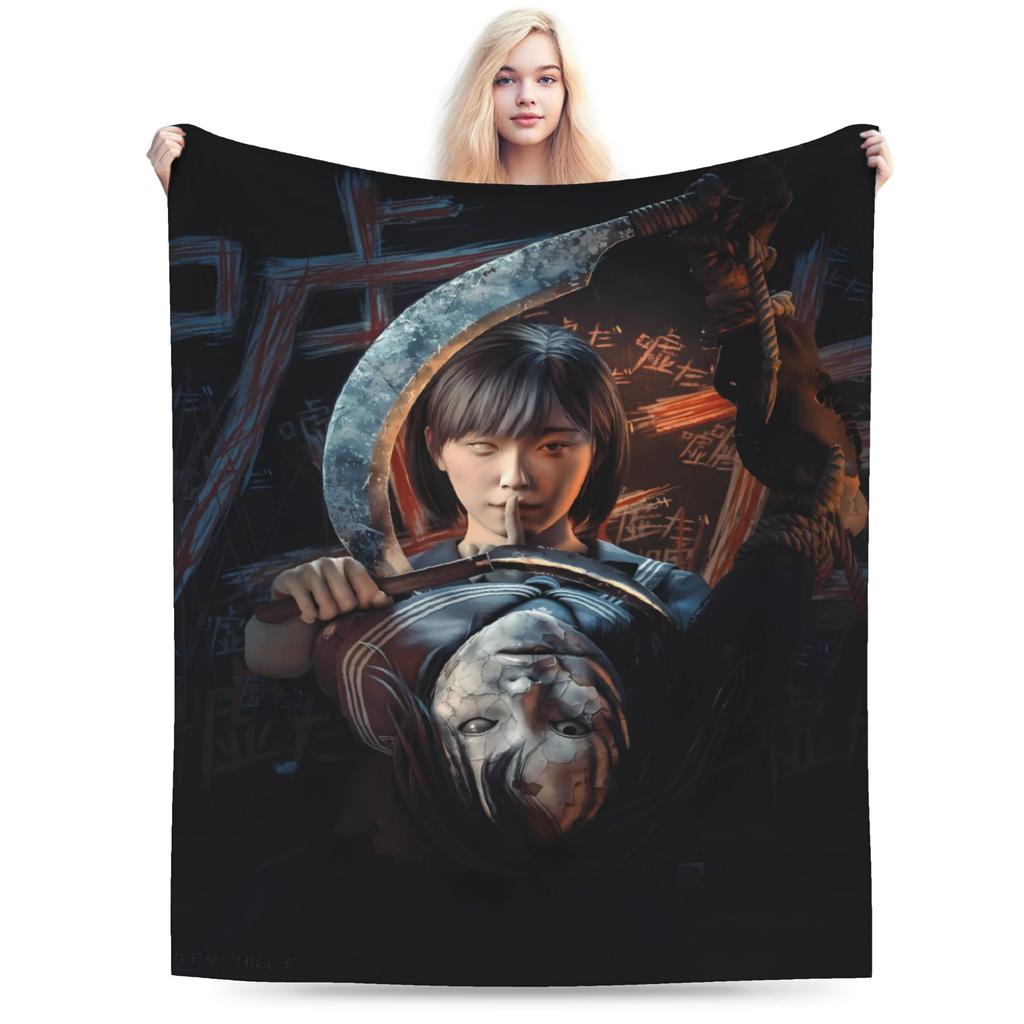 Silent Hill F deka Hororová hra Cestování Kancelář Flanelové povlečení Přehozy do obývacího pokoje Teplý měkký kvalitní přehoz Nápad na dárek