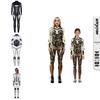 Stretchy Robot Armor Print Halloween Cosplay Jumpsuit Bodysuit Costume