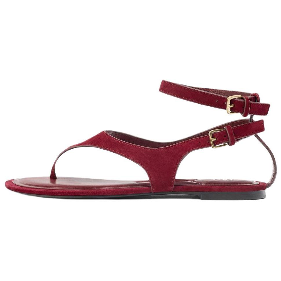 

Zara Fashionable Open-Toe Strap Sandals Women Sandals Red 2600610600 37