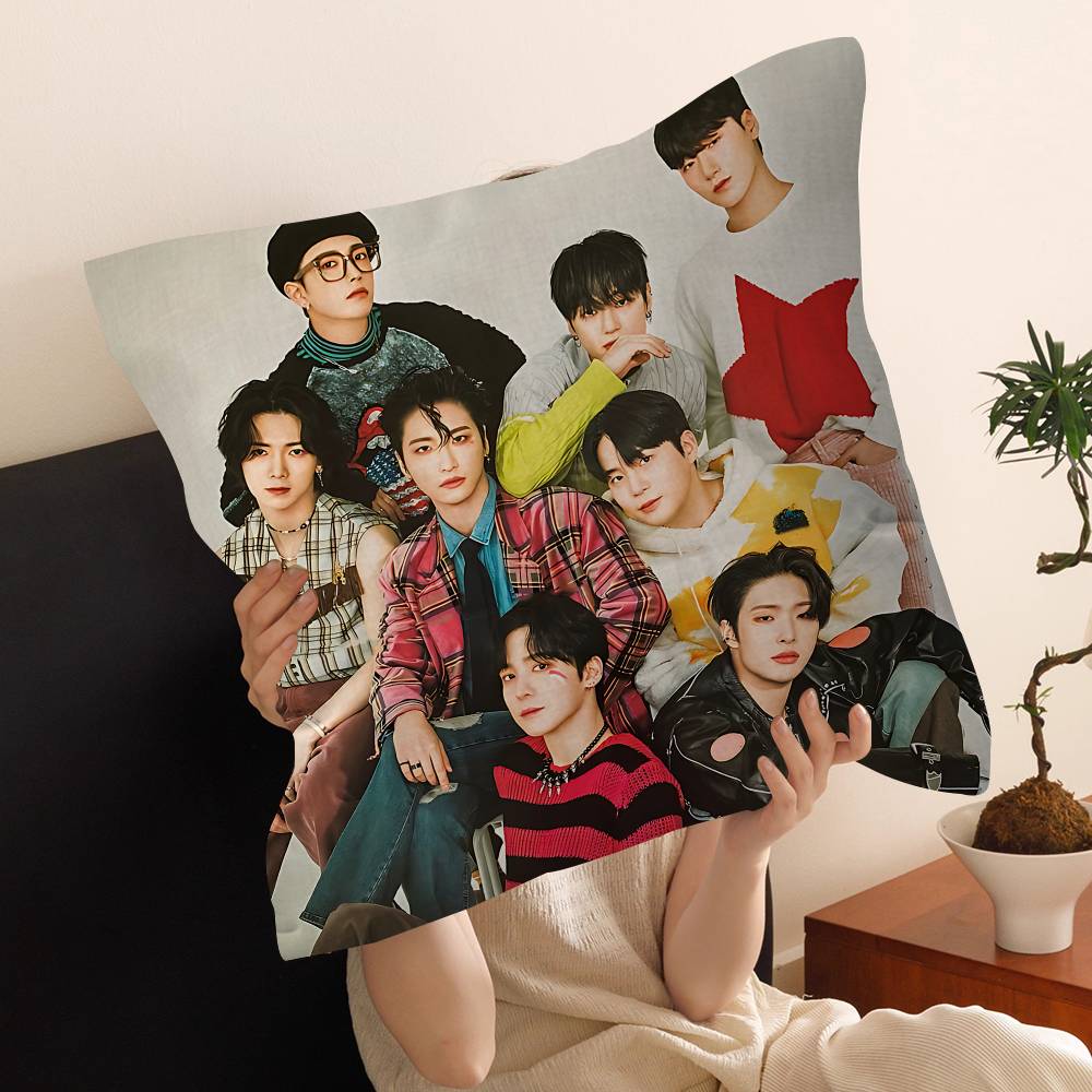 Boy Group A-ATEEZ-Z Pillow Cover Design Cushion Cover Decor Holiday Decorati