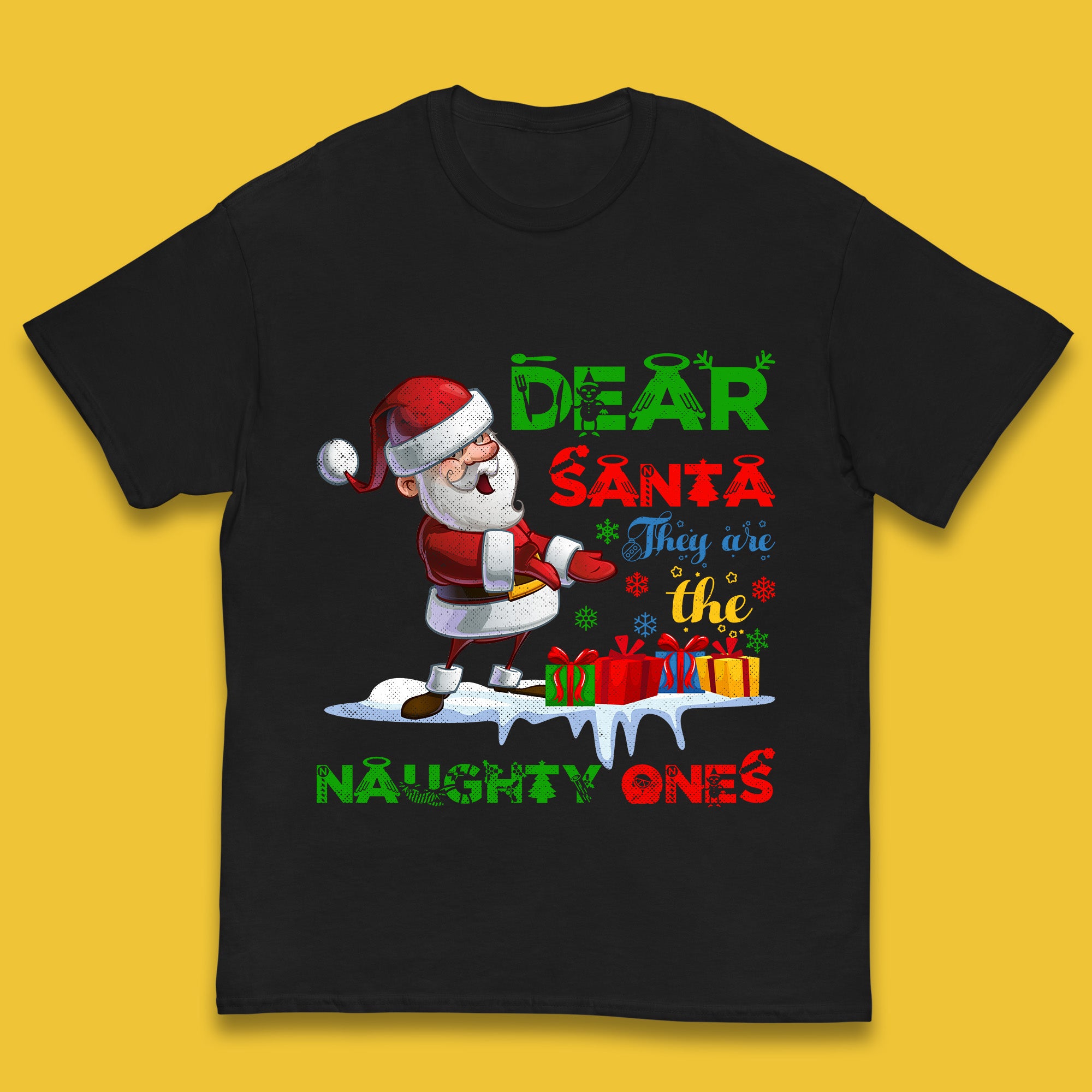 Dear Santa They Are The Naughty Ones Christmas Kids T Shirt 150