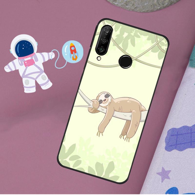 Funny Cute Sloths For Huawei Nova Y72 Y73 Y60 Y70 Y90 Y61 Y91 7i 8i 11i 12i 12s 9 10 SE P20 P30 P40 Lite Case