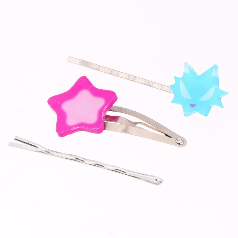 

3Pcs/Set Alien Stage Hairclip Cute Acrylic Star Hairpin Side Bangs Clips For Girl Lovely Headwear Hair Accessories 3Pcs
