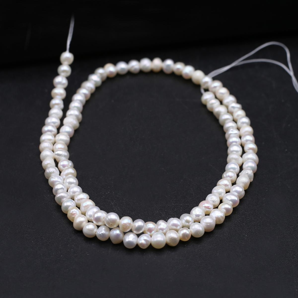 

1 нить Boho белые искусственные жемчужные бусины 3-4 мм круглые свободные бусины-разделители для изготовления ювелирных изделий DIY женские ожерелья браслеты серьги аксессуары ремесла 1Strand/36cm белый