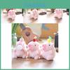 Adorable Cute Bubble Blowing Capybara Plush Toy Keychain Soft Stuffed Animal In Yellow Red Pink