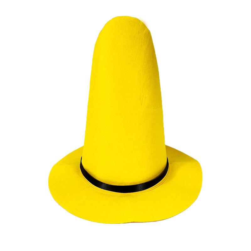 Cappello da Strega Accessorio Costume Per Festa di Halloween In Spesso Feltro di Lana a Quadri Per Cosplay ed Eventi a Tema