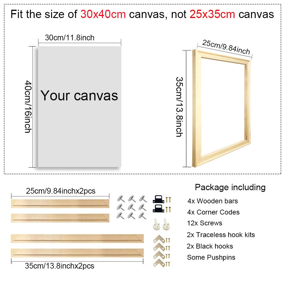 25x35 30x40cm Natural Wooden Picture Frame For Wall Canvas Frame Diamond Painting Frame Picture Poster Wall Frame Home Decor