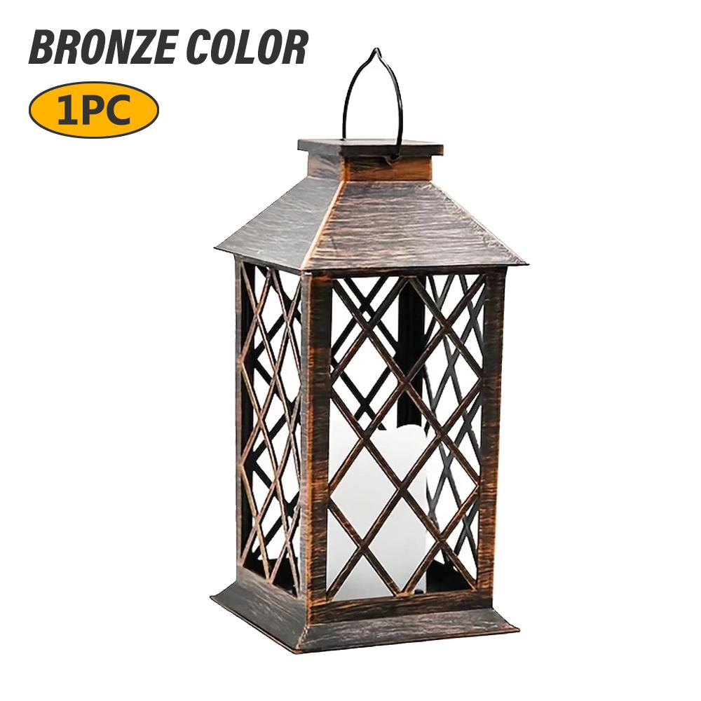 D5 Solar Lantern 1PCS Flickering Flame-less Candle Solar LED Light Garden Hanging Decoration for Courtyard Party Decoration Lamp