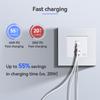 BSEED Power Sockets Electric Outlets Plus Dual Type-c USB Fast Charging Ports 65W 3A Glass Frame EU Standard Wall Embedded