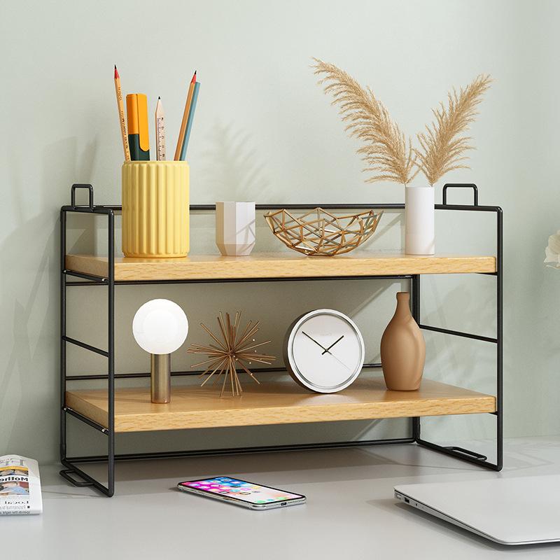 Desktop Storage Rack Office Desk Storage Multi Story Dormitory Desk Dining Table Table Top Shelf Small Bookshelf