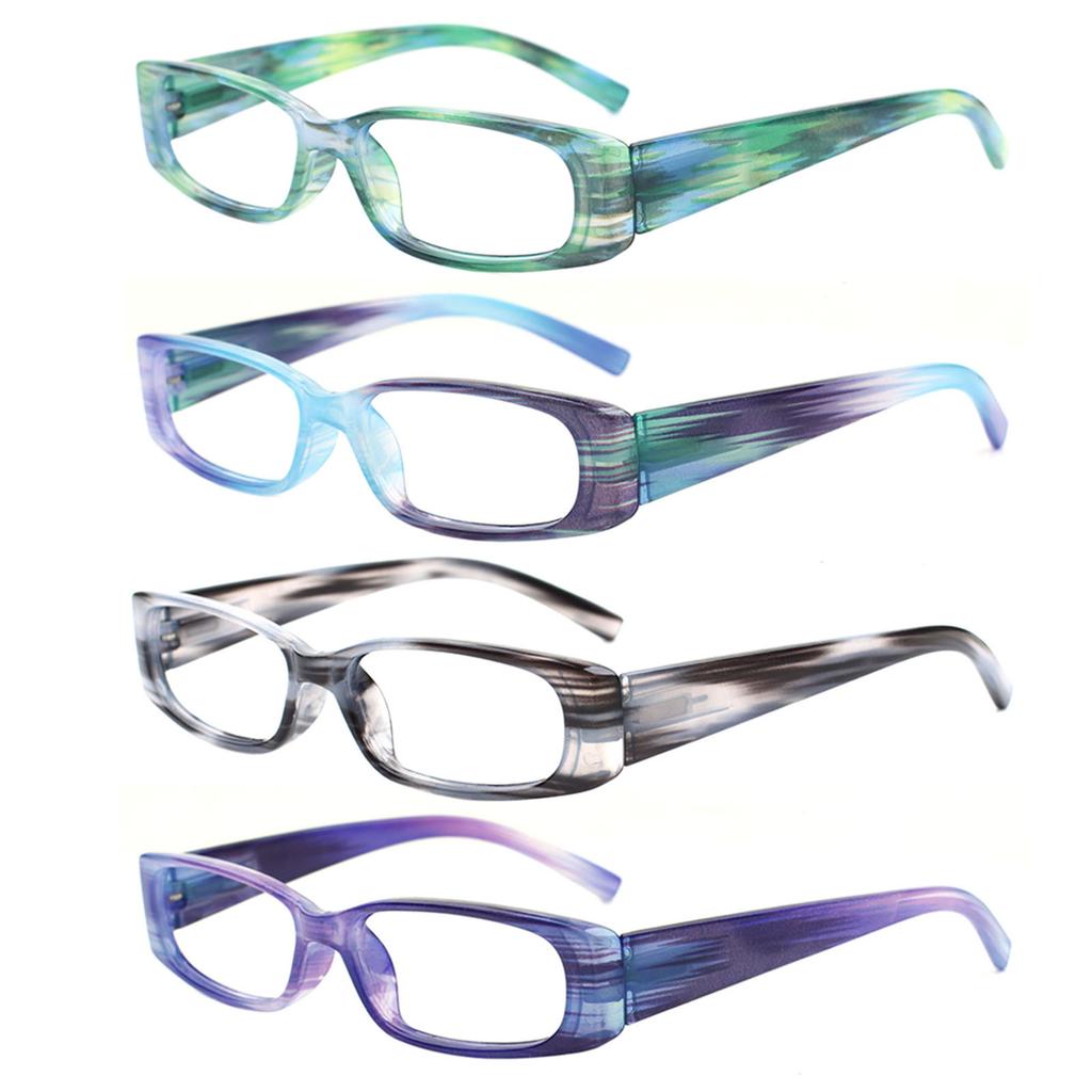 Turezing Lesebrille, modisches farbiges Gestell, dekorative Brille mit Federscharnier, HD-Lesebrille für Alterssichtigkeit (0–600 Dioptrien)