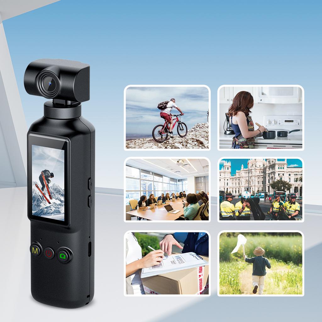 4K Action Camera Handheld Sports Camera Pocket Cam 270 Rotation Camera for Outdoor Sport Travel