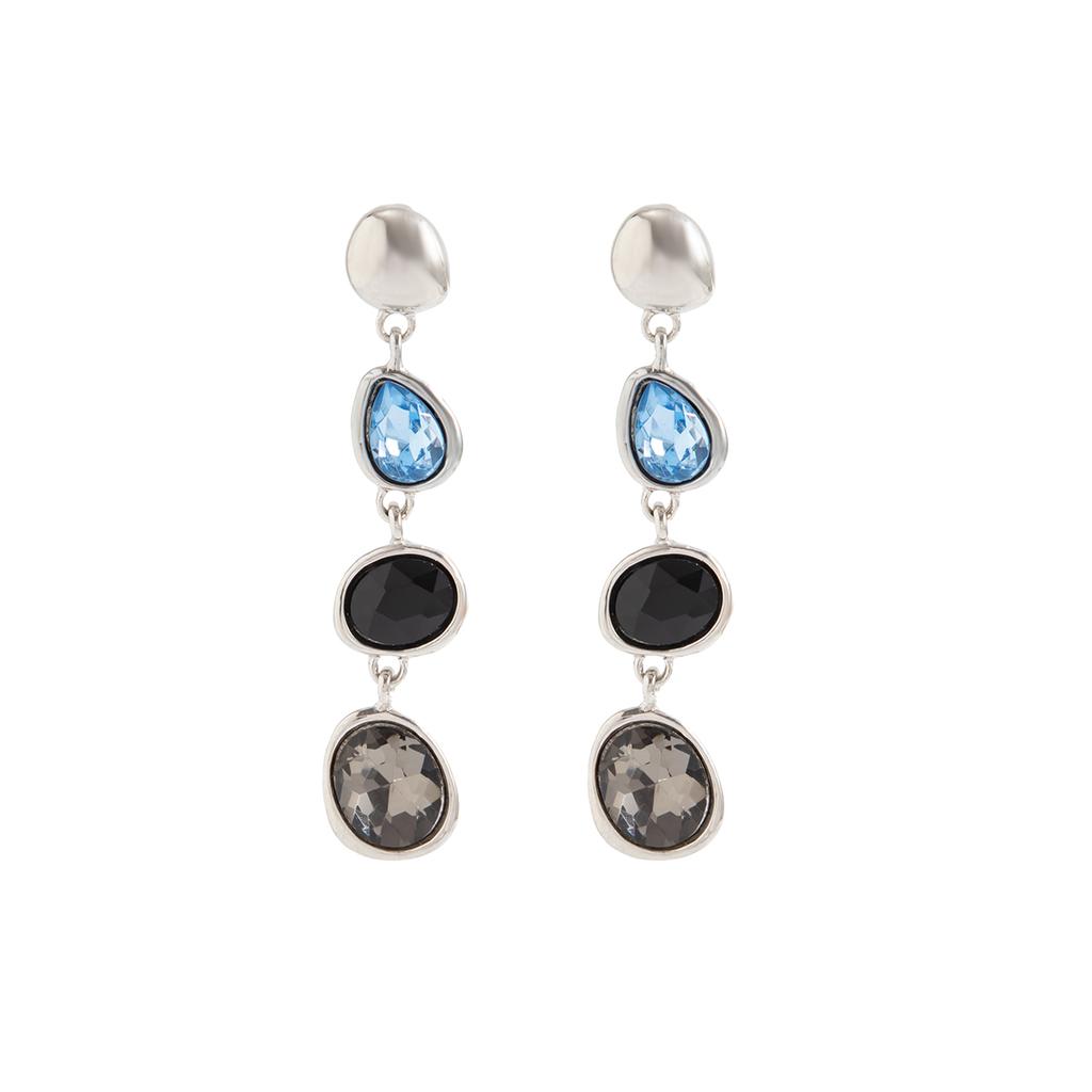 Salircon Creative Trendy Irregular Acrylic Rhinestone Drop Earrings for Women Charm Jewelry Piercing Earrings Accessories Gifts
