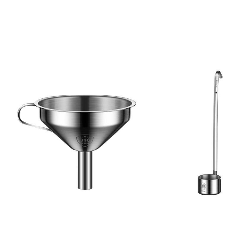 Efficient Liquid Filtration Funnel Essential Kitchens ToolStainless Funnel with Mesh Strainer for Filtration