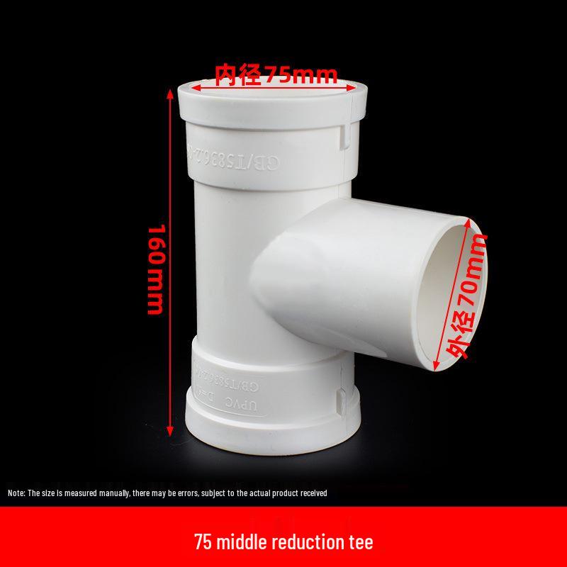 PVC Redukční T-kus s inspekčním otvorem a hrdlem/trnem