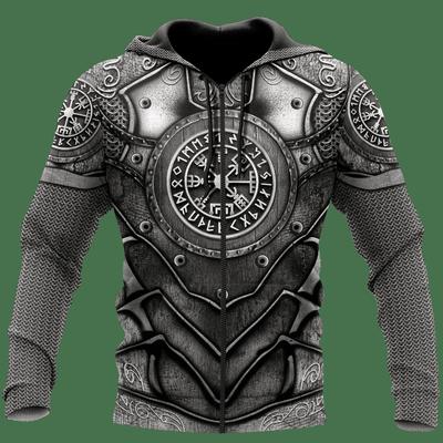 Men's Casual Sweatshirt Comfortable 3D Digital Tattoo Printed Zipper Top