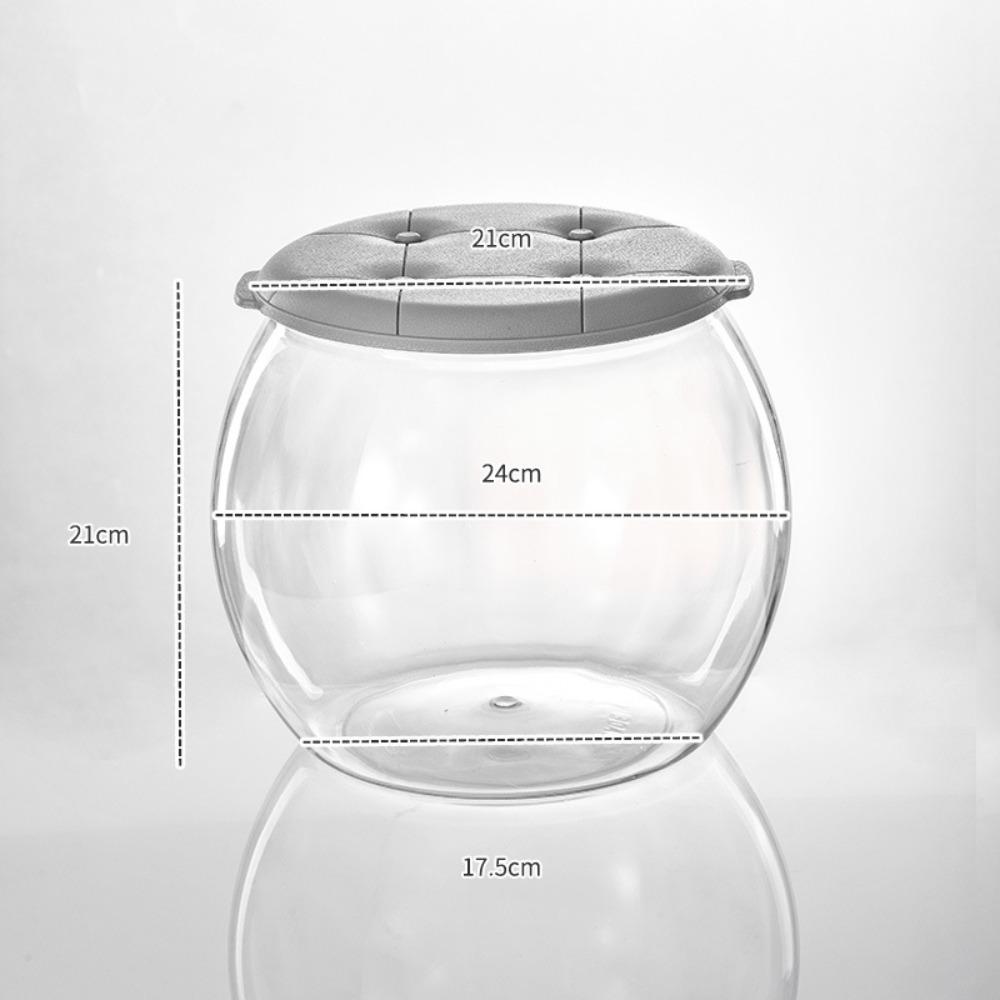 Transparent Storage Box Stool Multipurpose Children Storage Bench Plastic Round Stool  Living Room