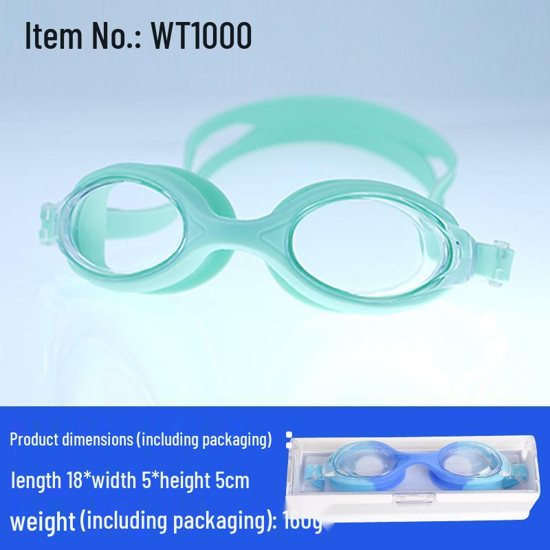 Kids' Anti-Fog High-Definition Swim Goggles with Flat Lens - Boys & Girls Diving Goggles