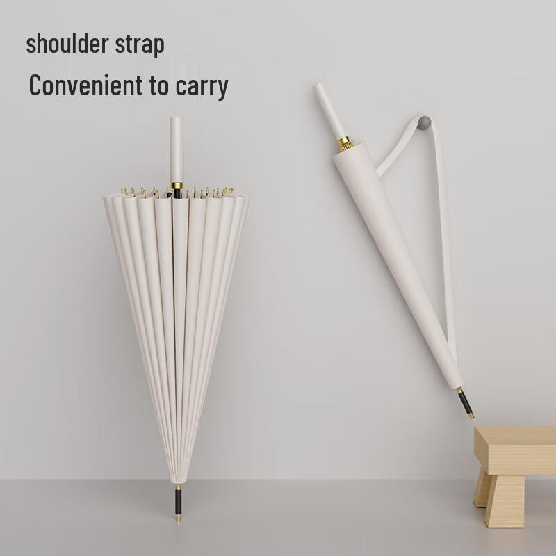 Automatic Long Handle 24-Rib Windproof Double Umbrella