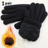 1 paar Jacquard Gestrickte Touchscreen Handschuhe Winter Gepolsterte Verdickte Warme Handschuhe Männer Frauen Warme Fäustlinge