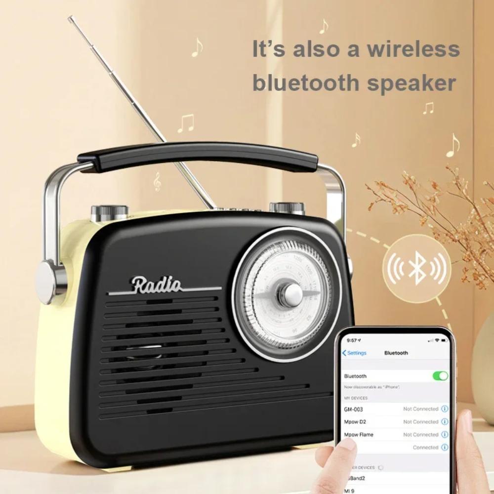 MG003 Vintage FM AM SW Radio DSP Full Band Radios Receiver Portable Bluetooth Speaker TF Card USB Music Player The Elderly Use