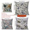 2D Floral Embroidered Pattern Decorative Pillow Covers Pattern Cushion Cover Suitable For Sofa Bedroom Car Pillow Cover