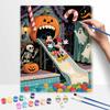 Disney Mickey and Minnie Halloween Pumpkin Slide Oil Painting Art Kit. Handmade Diy Painting Home Decoration Gifts
