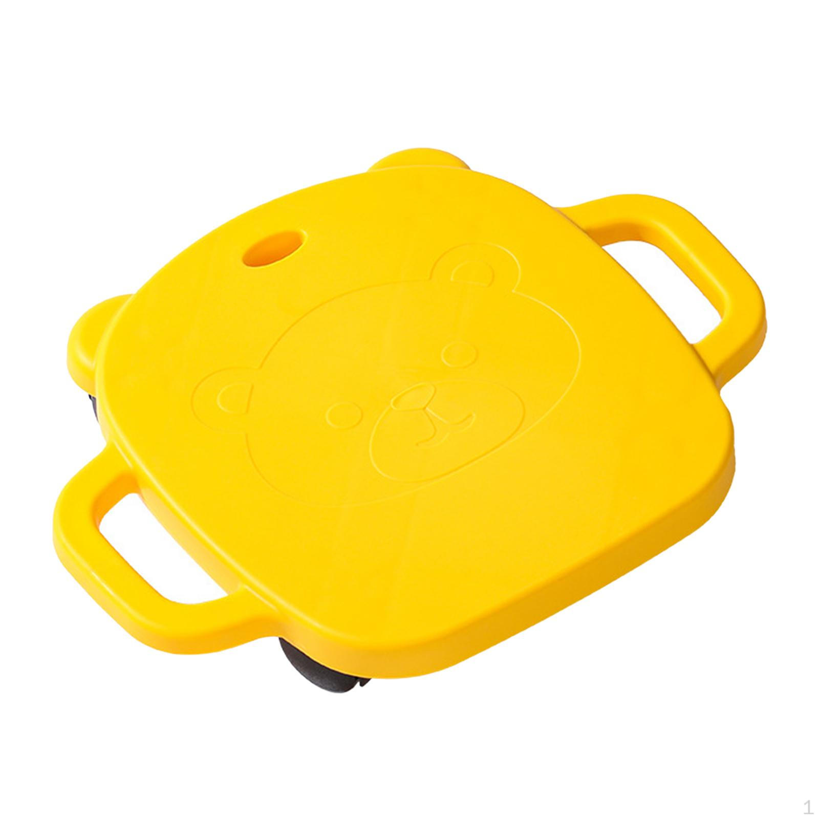 

Напольная спортивная доска с ручками, балансировочными роликами, для сидения для парка жёлтый