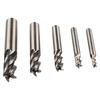 4 Flutes End Mill 5 Pcs/set Carbide Drill High Speed Steel