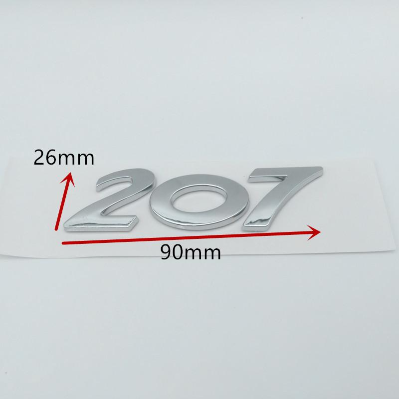 1pcs 206 207 208 301 307 308 408 508 2008 3008 4008 5008 car Letter Emblem Rear tail trunk Decals badge sticker Decal styling