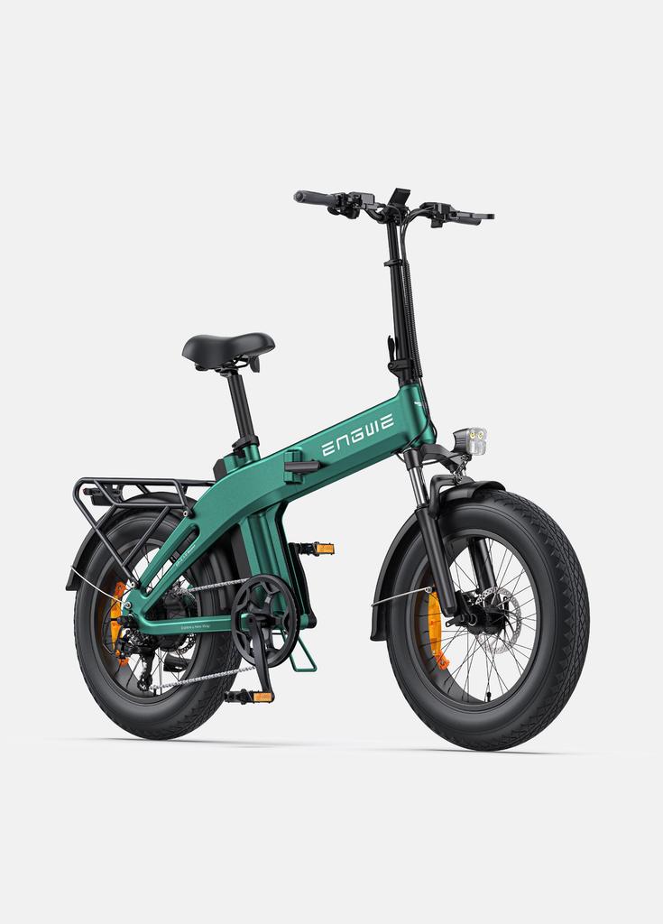 ENGWE EP-2 3.0 BOOST Folding Electric Bike: 500W Motor, 48V 13.5Ah Battery, 100km Range, 20"x4.0" Tires for Urban Commuting  green