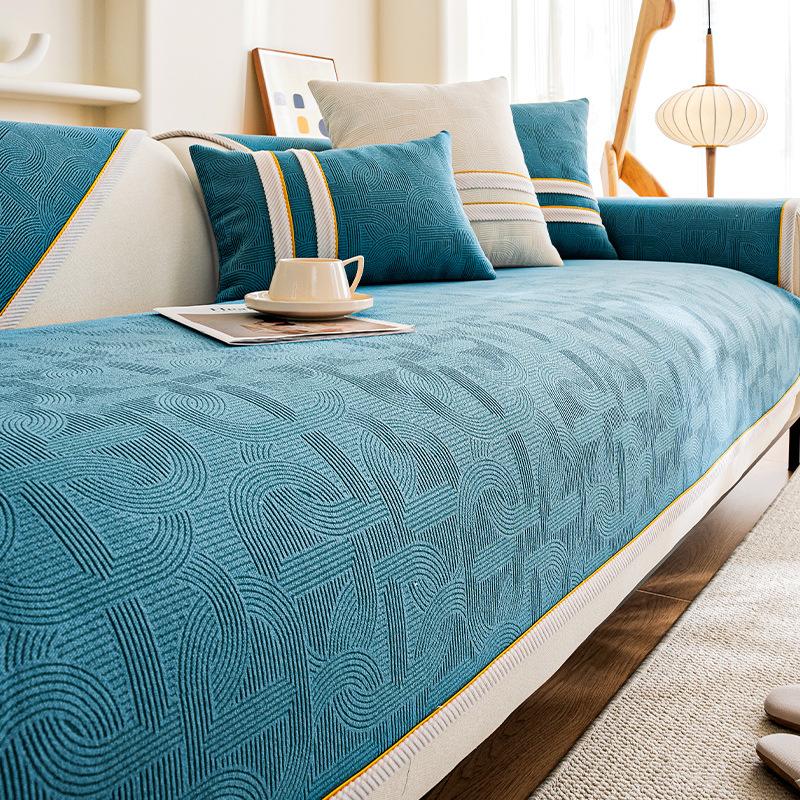 

Новый французский кремовый стиль диван-полотенце модный однотонный высококачественный синельный чехол для дивана противоскользящие чехлы для диванов для гостиной 70x70cm 1pcs