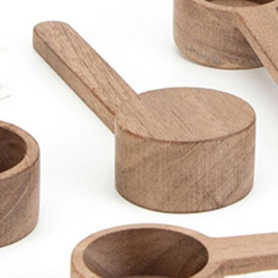 Wooden Coffee Spoon Ergonomic Short Long Handle Coffee Measuring Spoon Farmhouse Rustic Multifunctional Scoop Kitchen Gadgets