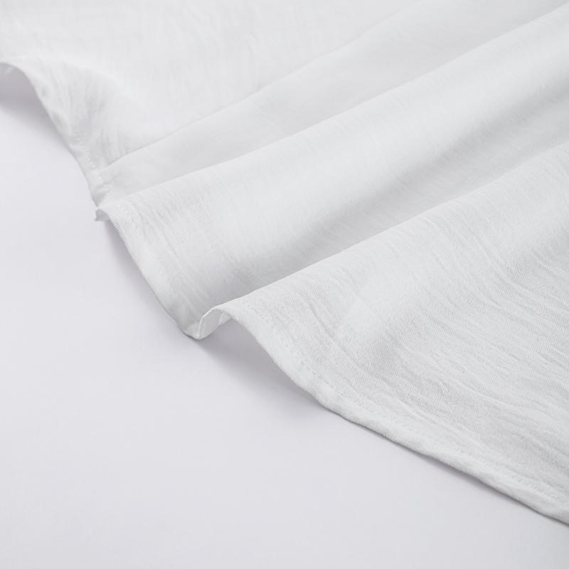 Elegant Solid Color Flounces Dresses Loose V Neck Full Sleeve Female Long Dress New Lady Summer Commute Vacation Dress 2025