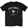 Deftones White Logo T-Shirts for Men Breathable Gothic Japanese Fashion Cotton Round Neck Short Sleeve Soft Oversized T Shirt