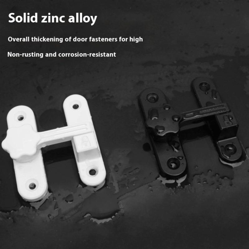 Secure Zinc Alloy Door Lock Latches Easy Installation Designs Accessory for Interior Exterior Door Rustproof Use