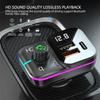 Trasmettitore FM per Auto Bluetooth 5.0 Vivavoce Audio Lettore MP3 Adattatore Caricatore Rapido PD Tipo-C Caricatore Rapido Modulatore FM