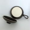 Fried Egg Pan with and Direct Heat Made in Japan Lid, Ceramic, Black, Microwave, Oven, Safe,