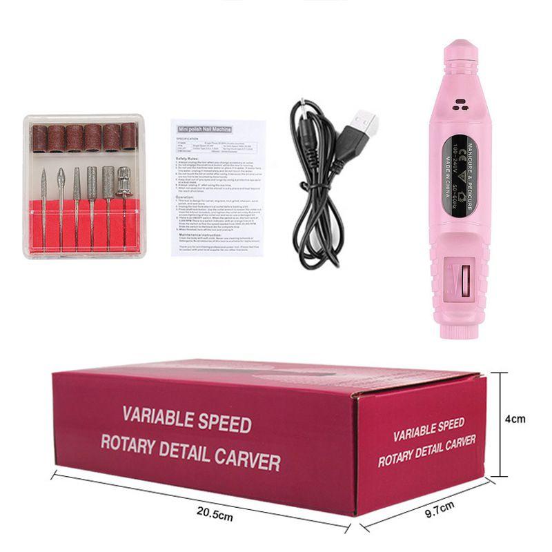 

Профессиональная электрическая машинка для маникюра, фрезы, ручка, инструмент для педикюра, полировка, средство для снятия Pink