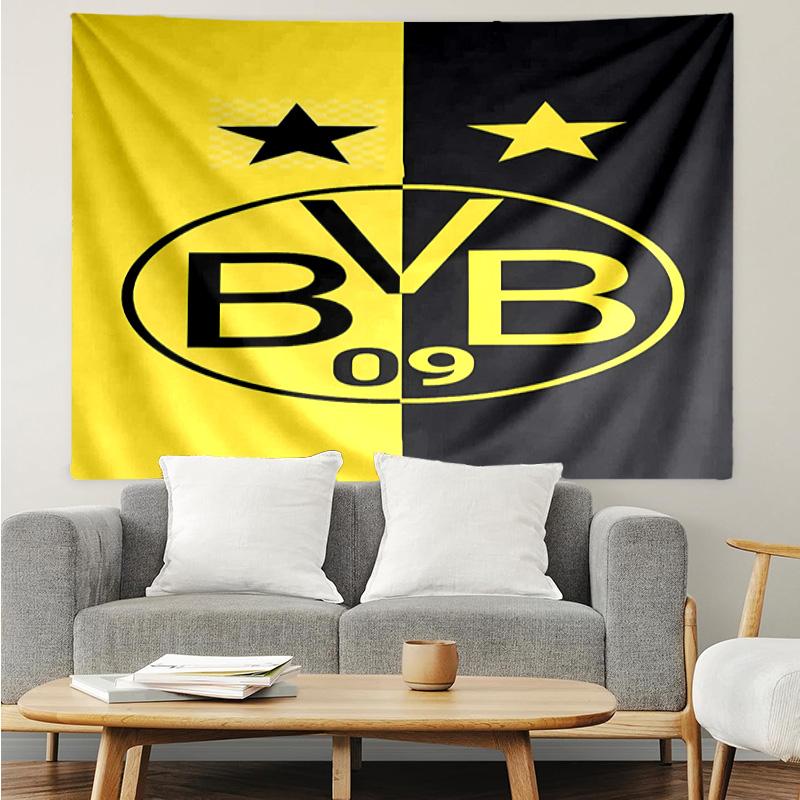 Borussia Dortmund Tapestry for Bedroom Aesthetic Classroom Tapestries Wall Hanging for Living Room Dorm Office,Ideal Creative Gift