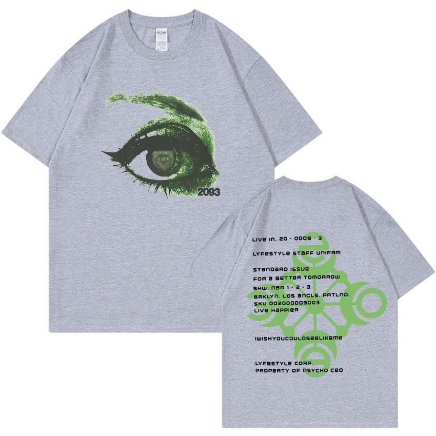 Yeat Lyfestyle 2093 Tričko s potiskem očí Album Merch Tide Tričko Unisex Trička Estetické Klasické Pánské Letní Ležérní Y2K Oblečení