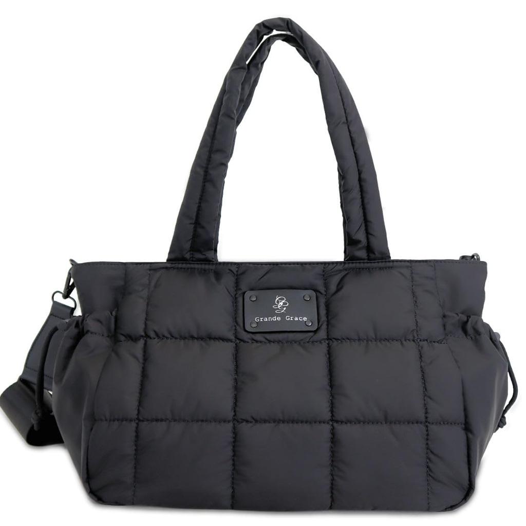 Grande Grace Women's Nylon Tote Bag, Black